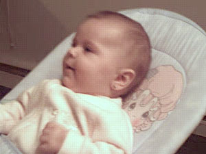 Baby Sarah with Pierced Ears